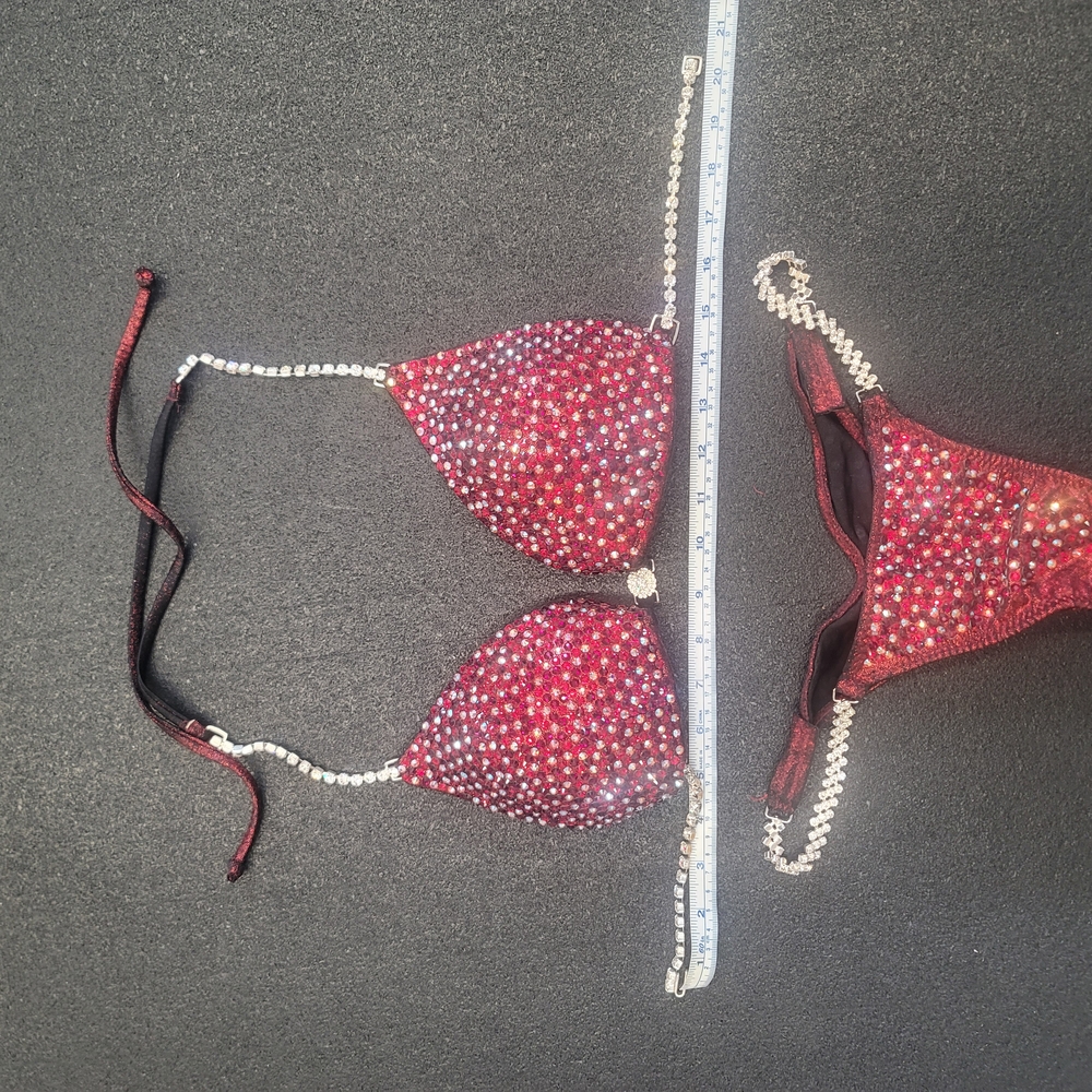 Red Rhinestone Bikini - Picture 3 of 5